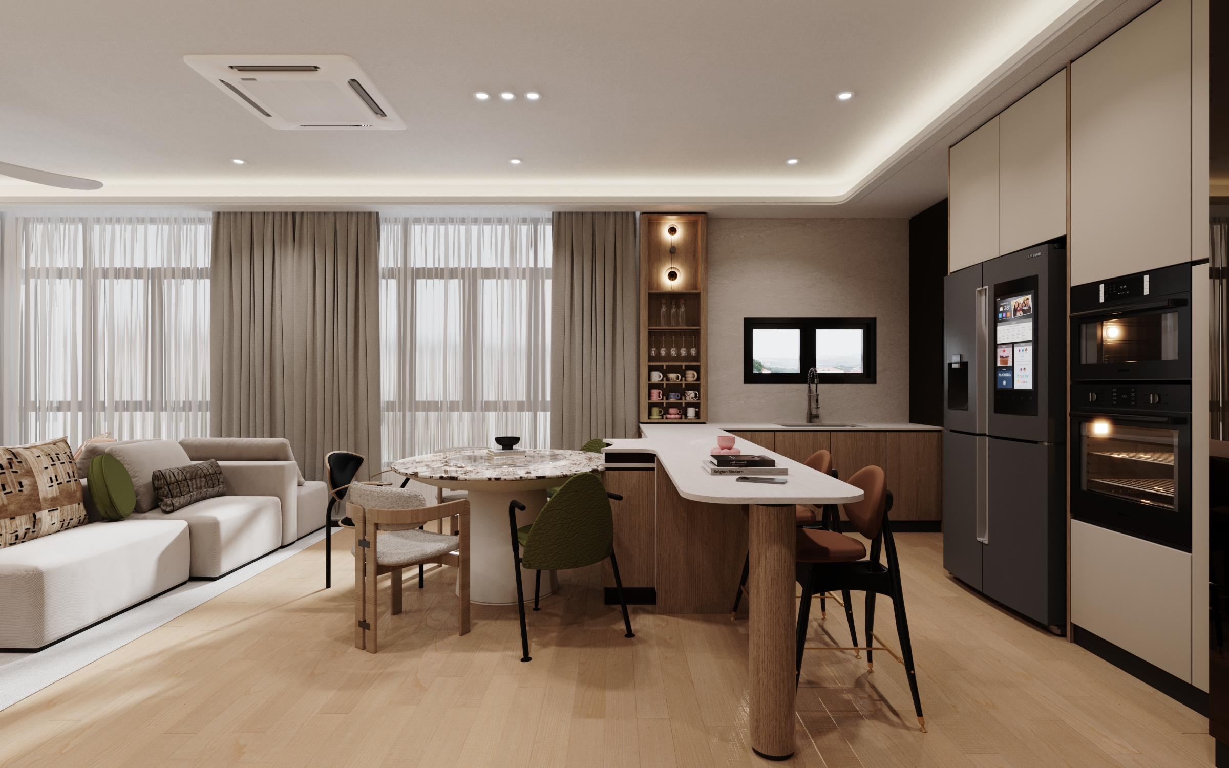 The Oak Veil – modern minimalist co-home interior design Eden Eco Sanctuary Selangor