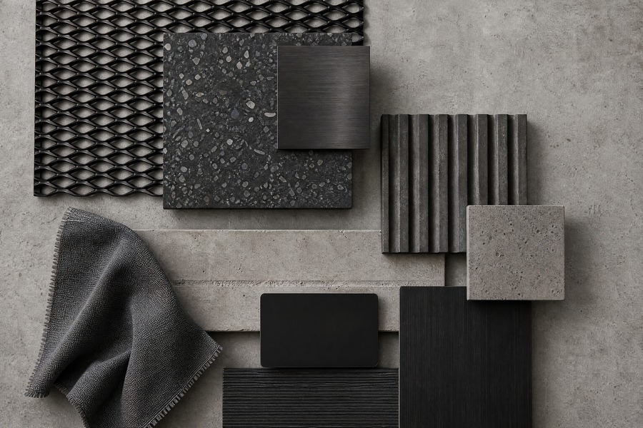 Concrete and Black Steel
